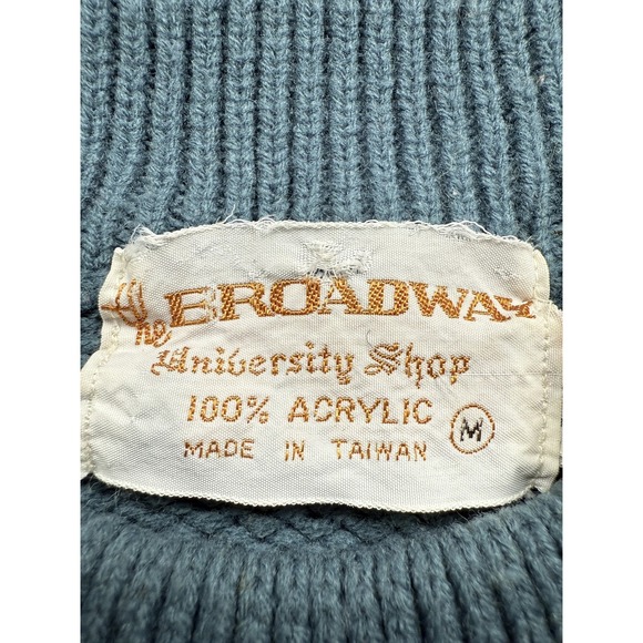 Vintage‎ Broadway Sweater Mens Medium Acrylic Knit Pullover 80s Pattern - Picture 13 of 15